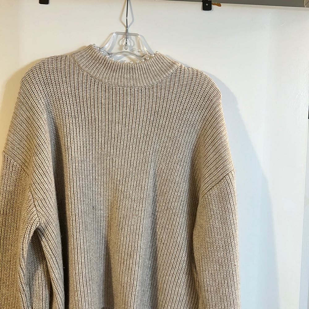 Pearl neck sweater